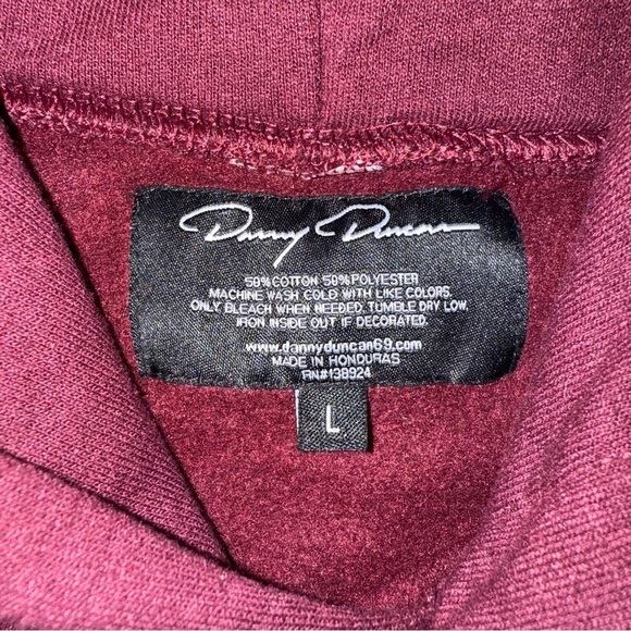 Danny Duncan Hoodie Men's Large (medium) Maroon Cotton I ❤️ Hot Moms Graphic - Picture 4 of 6